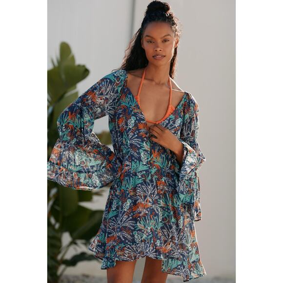 Anthropologie Celandine Boho Cover-Up Tunic Dress - Picture 1 of 12